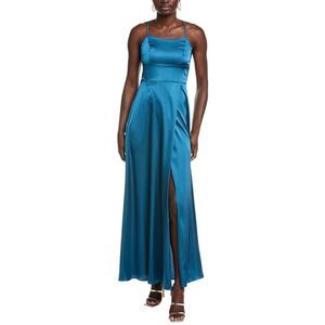 Maison Maar Womens  Maxi Dress, Blue